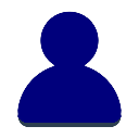Default profile image shows a dark blue avatar.